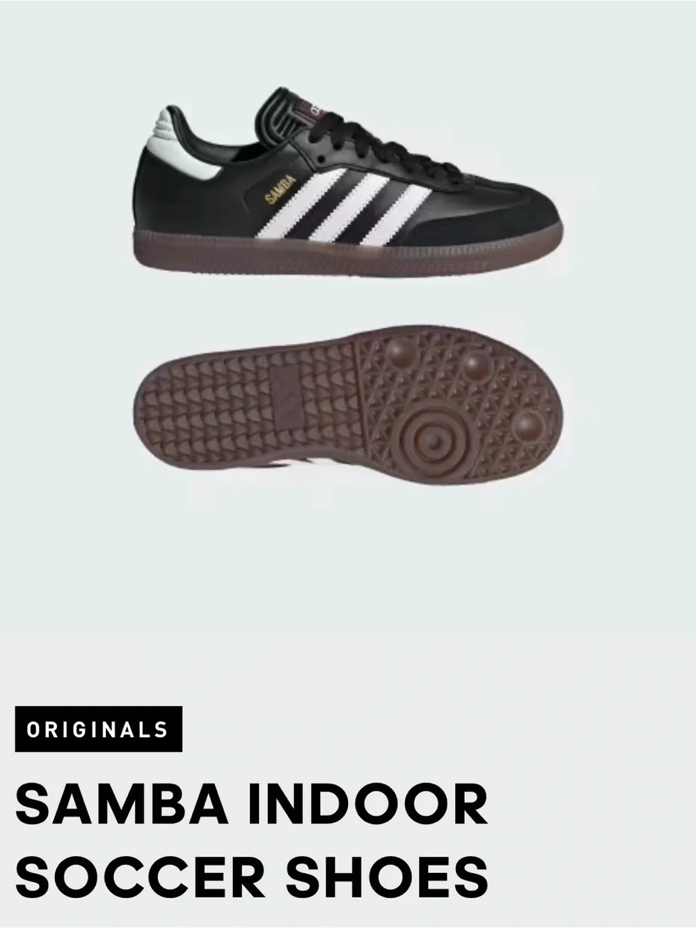 Adidas samba Indoor soccer shoes Kids US 2